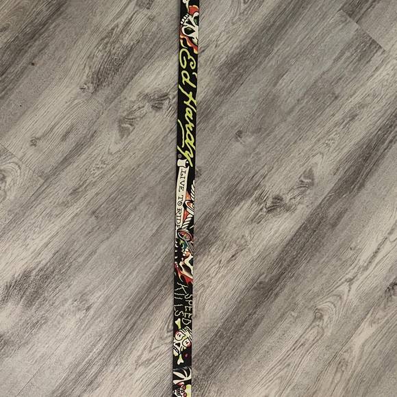 Ed Hardy Black Belt with Colorful Graphics - Picture 2 of 8